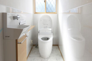 かっこいい工務店　京都府　ADACHI住建　足立住建　施工例　＃3　新築　戸建　平屋　　ナチュラルモダン　トイレ