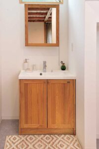 かっこいい工務店　京都府　ADACHI住建　足立住建　施工例　＃4　新築　戸建　ナチュラルモダン　内観　造作　洗面化粧台