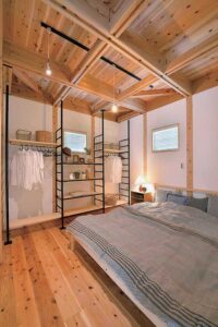 かっこいい工務店　京都府　ADACHI住建　足立住建　施工例　＃4　新築　戸建　ナチュラルモダン　内観　寝室