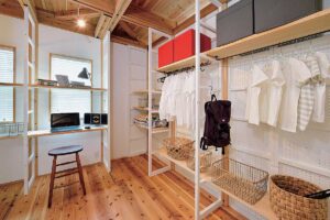 かっこいい工務店　京都府　ADACHI住建　足立住建　施工例　＃4　新築　戸建　ナチュラルモダン　内観　寝室　壁面収納