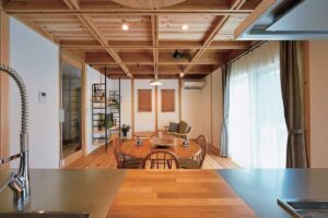 かっこいい工務店　京都府　ADACHI住建　足立住建　施工例　＃4　新築　戸建　ナチュラルモダン　LDK