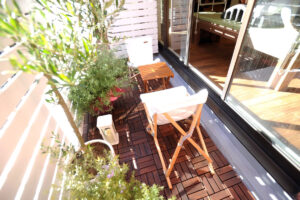 かっこいい工務店　東京都　バークノア　施工例　#3　リノベーション　オフィスビル　ピラティススタジオ　ベランダ