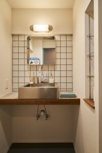 かっこいい工務店　東京都　バークノア　リノベーション　マンション　施工例　#6　洗面所