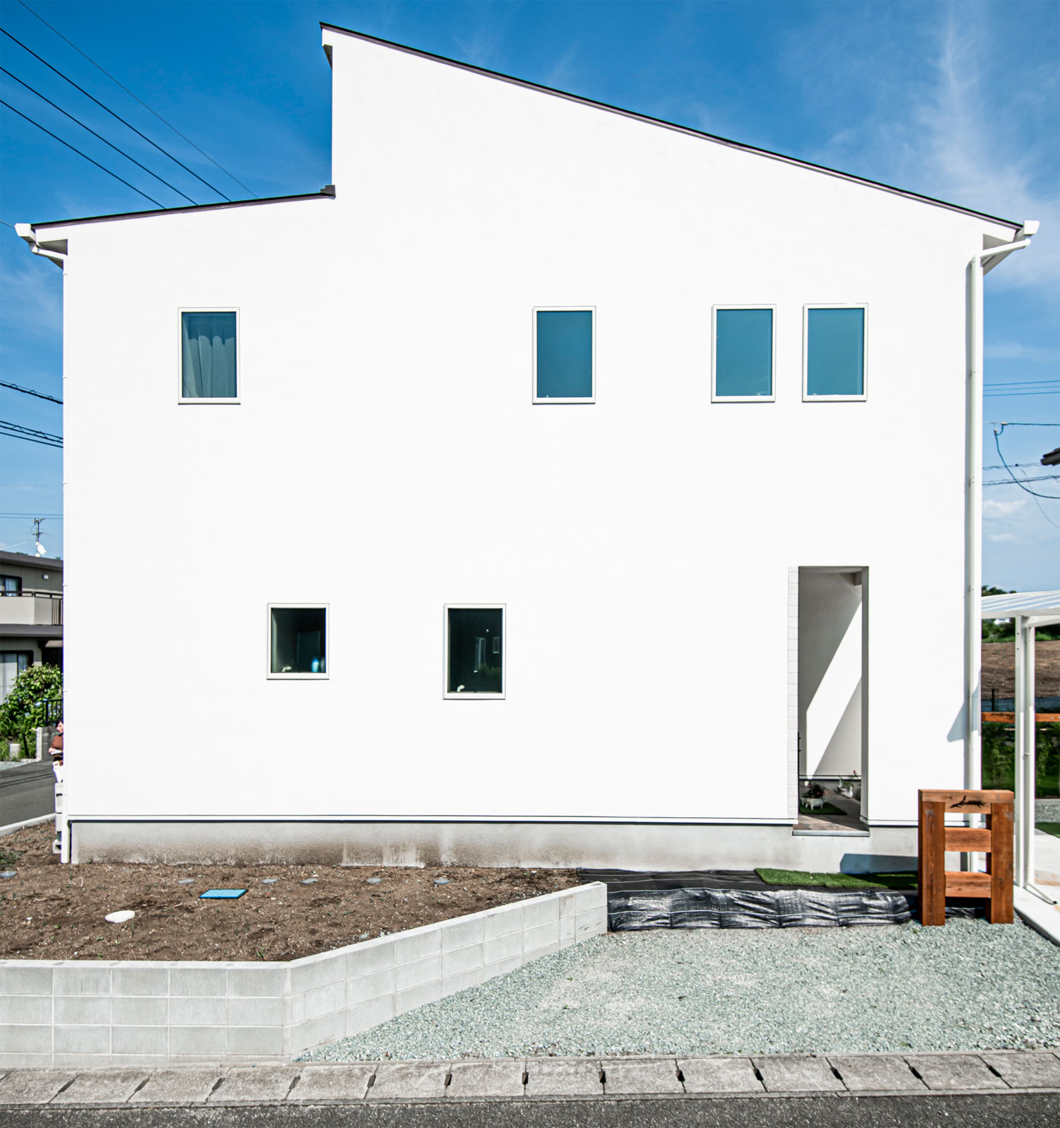 かっこいい工務店　熊本県　ブレスホーム　施工例　＃5　ナチュラル　店舗併用住宅　外観