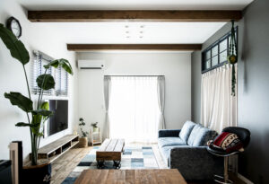 かっこいい工務店　熊本県　ブレスホーム　施工例　＃5　ナチュラル　店舗併用住宅　リビング