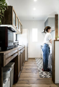 かっこいい工務店　熊本県　ブレスホーム　施工例　＃5　ナチュラル　店舗併用住宅　キッチン