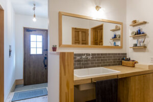 かっこいい工務店　熊本県　ブレスホーム　施工例　＃6　アメリカン　洗面所　2