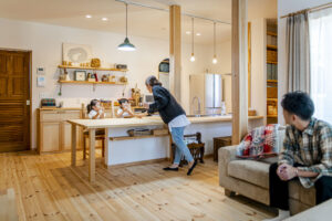 かっこいい工務店　熊本県　ブレスホーム　施工例　＃6　アメリカン　LDK