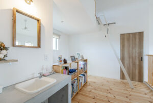 かっこいい工務店　熊本県　ブレスホーム　施工例　＃6　アメリカン　洗面所