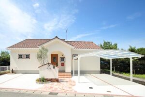 かっこいい工務店　熊本県　ブレスホーム　施工例　＃7　プロヴァンス　平屋　外観