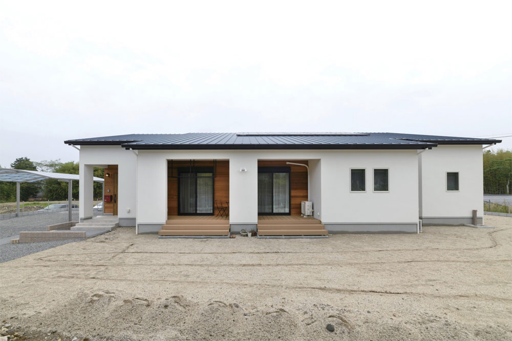 かっこいい工務店　熊本　ブレスホーム　建築実例　17　新築　戸建　平屋　ナチュラル　外観