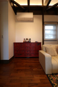 かっこいい工務店　熊本県　ブレスホーム　施工例　#1　和風建築　日本建築　平屋　リビング　キャビネット