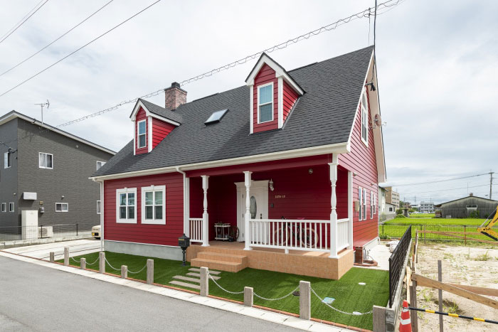 かっこいい工務店　福岡県　ブルースホーム　施工例　#1　アメリカン　外観