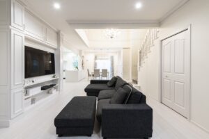 かっこいい工務店　福岡県　ブルースホーム　施工例　#3　新築　戸建　プロヴァンス　内観　リビング