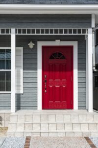 かっこいい工務店　福岡県　ブルースホーム　施工例　#2　アメリカン　外観　玄関