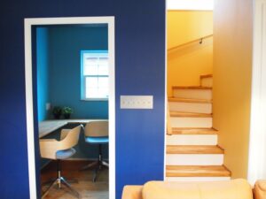 かっこいい工務店　山形　福井建設　施工例　＃3　新築　戸建　アメリカン　内観　書斎　ワークデスク