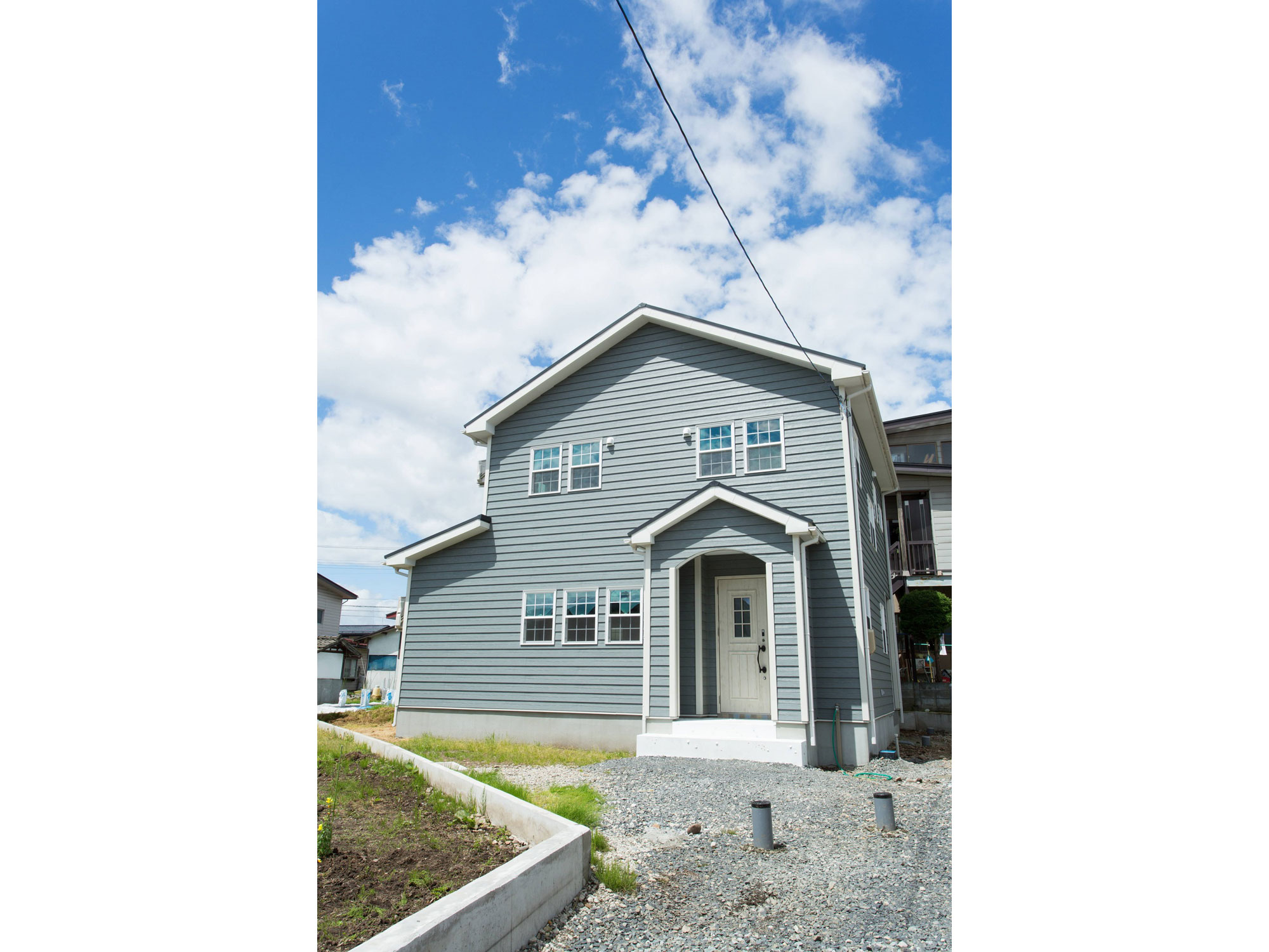 かっこいい工務店　山形　福井建設　施工実例　6　新築　戸建　アメリカン　外観