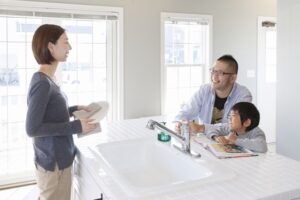 かっこいい工務店　埼玉県　デザインハウス・エフ　施工例　#1　アメリカン　平屋　キッチン　アイランドキッチン　3