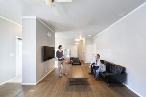 かっこいい工務店　埼玉県　デザインハウス・エフ　施工例　#1　アメリカン　平屋　リビング