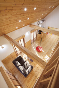 かっこいい工務店　埼玉県　デザインハウス・エフ　施工例　#2　北欧　LDK　吹き抜け