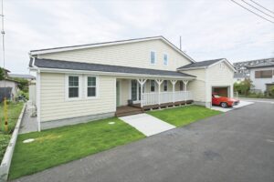 かっこいい工務店　埼玉　デザインハウス・エフ　施工実例　14　新築　戸建　インナーガレージ　アメリカン　外観