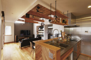 かっこいい工務店　埼玉県　デザインハウス・エフ　施工例　#6　ブルックリン　キッチン