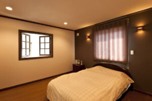 かっこいい工務店　静岡県　北条建設　施工例　#5　新築　戸建　アメリカン　コロニアルスタイル　内観　寝室