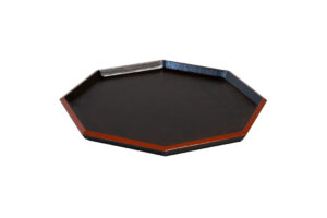 松本民芸家具　一閑張　八角盆