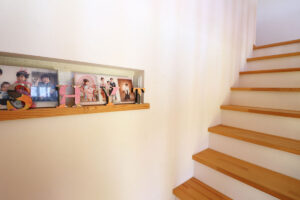 かっこいい工務店　鹿児島県　西郷建築　施工例 #1　新築　戸建　ナチュラル　ニッチ　飾り棚