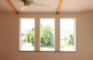 かっこいい工務店　鹿児島県　西郷建築　施工例 #1　新築　戸建　ナチュラル　三連窓