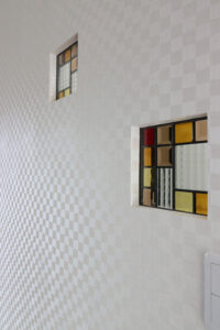 かっこいい工務店　鹿児島県　西郷建築　施工例 #2　新築　戸建　平屋　ナチュラル　和室　壁面　ステンドグラス