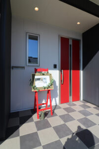 かっこいい工務店　鹿児島県　西郷建築　施工例 #2　新築　戸建　平屋　ナチュラル　玄関