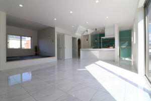 かっこいい工務店　鹿児島県　西郷建築　施工例 #2　新築　戸建　平屋　ナチュラル　LDK