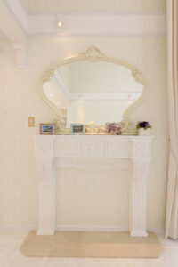 かっこいい工務店　宮城県　トガシホーム　施工例　＃3　プロヴァンス・プリンセス　リビング　マントルピース