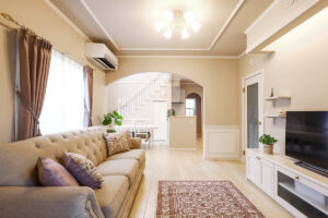 かっこいい工務店　宮城県　トガシホーム　施工例　#8　プロヴァンス　内観　リビング