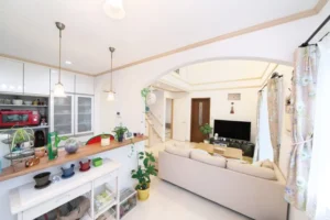 かっこいい工務店　宮城　トガシホーム　建築実例　19　プロヴァンス　新築　戸建　内観　キッチン　ダイニング