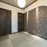 注文住宅　かっこいい工務店　福岡　不動産プラザ　施工例14　プロヴァンス　和室　琉球畳