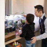 注文住宅 かっこいい工務店 岡山 アイム・コラボレーション アイムの家 施工例24 オフィスやアクアリウムまで。機能性が高く、回遊性のある家 アクアリウム